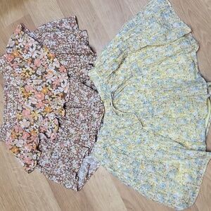 2 Floral American Eagel Skorts